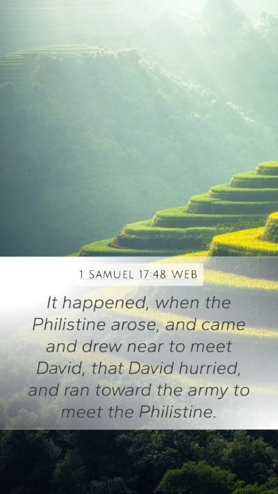 1 Samuel 17:48 WEB Bible Verse Image
