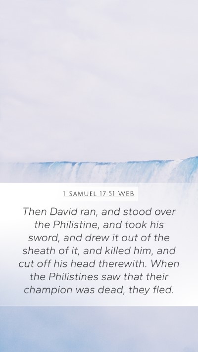 1 Samuel 17:51 WEB Bible Verse Image