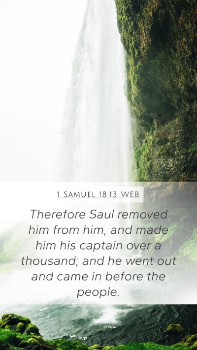 1 Samuel 18:13 WEB Bible Verse Image