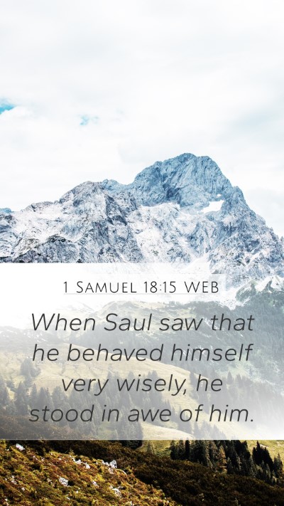 1 Samuel 18:15 WEB Bible Verse Image