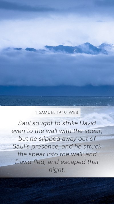 1 Samuel 19:10 WEB Bible Verse Image