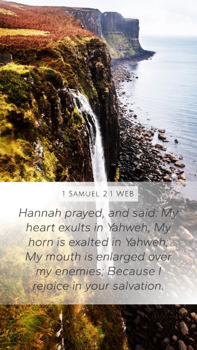 1 Samuel 2:1 WEB Bible Verse Image