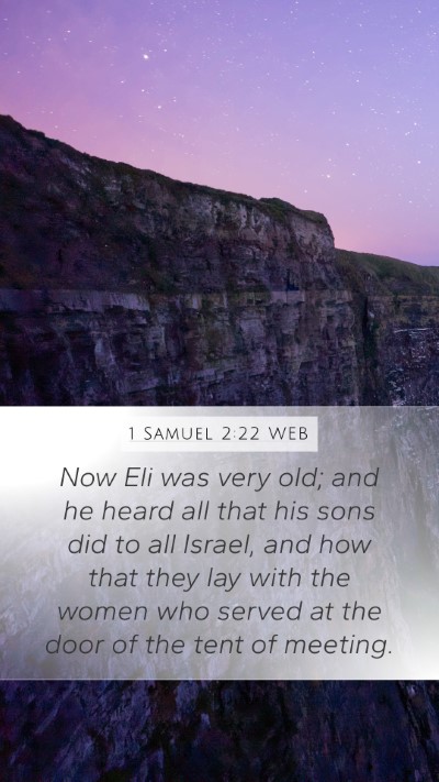 1 Samuel 2:22 WEB Bible Verse Image