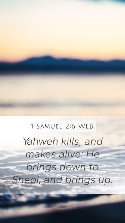 1 Samuel 2:6 WEB Bible Verse Image