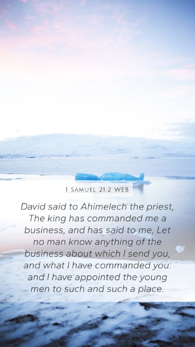 1 Samuel 21:2 WEB Bible Verse Image