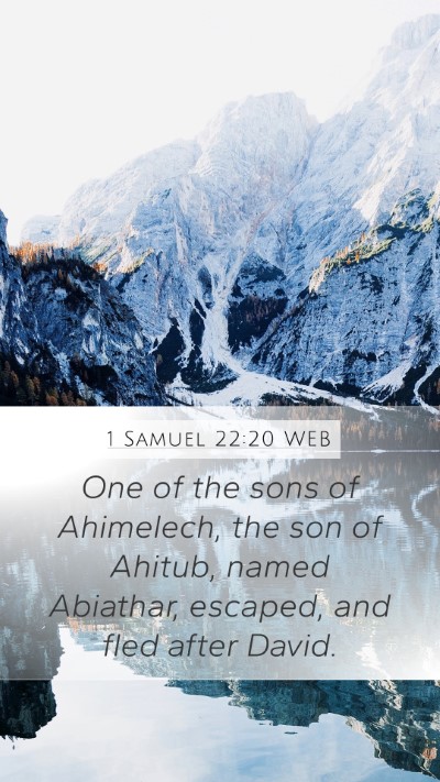 1 Samuel 22:20 WEB Bible Verse Image