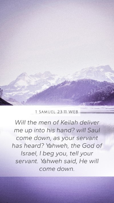 1 Samuel 23:11 WEB Bible Verse Image