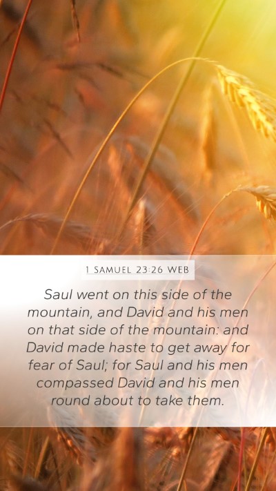 1 Samuel 23:26 WEB Bible Verse Image