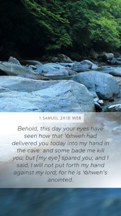 1 Samuel 24:10 WEB Bible Verse Image