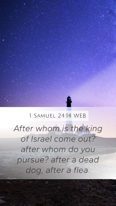 1 Samuel 24:14 WEB Bible Verse Image