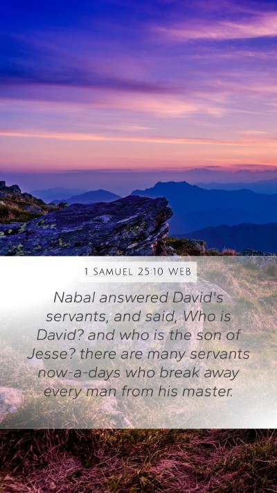 1 Samuel 25:10 WEB Bible Verse Image