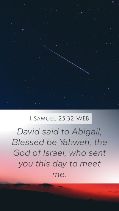1 Samuel 25:32 WEB Bible Verse Image
