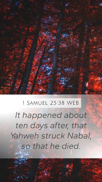 1 Samuel 25:38 WEB Bible Verse Image