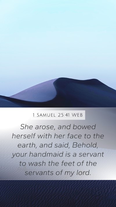 1 Samuel 25:41 WEB Bible Verse Image