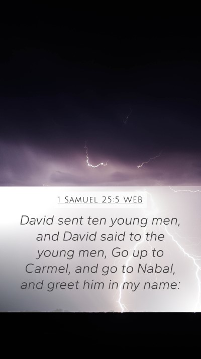 1 Samuel 25:5 WEB Bible Verse Image