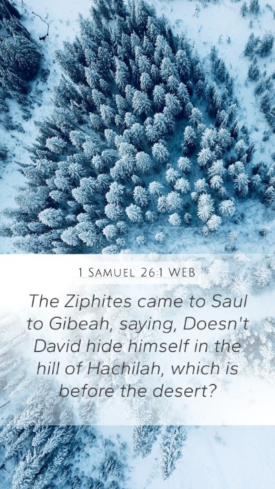 1 Samuel 26:1 WEB Bible Verse Image