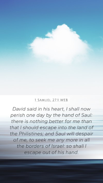 1 Samuel 27:1 WEB Bible Verse Image