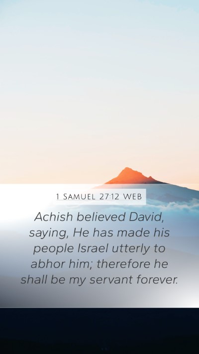 1 Samuel 27:12 WEB Bible Verse Image