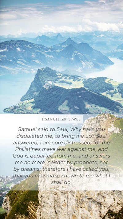 1 Samuel 28:15 WEB Bible Verse Image
