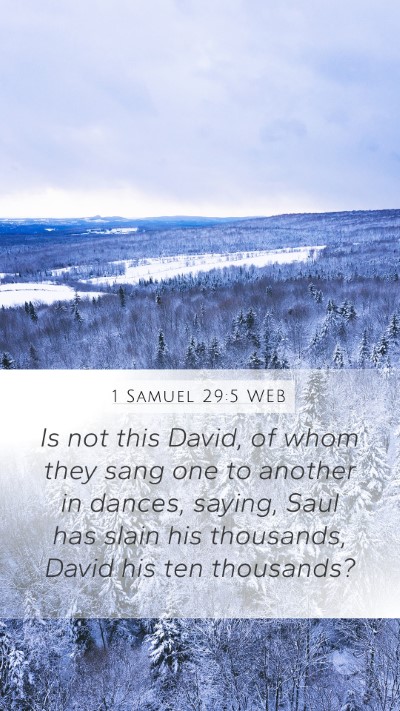 1 Samuel 29:5 WEB Bible Verse Image
