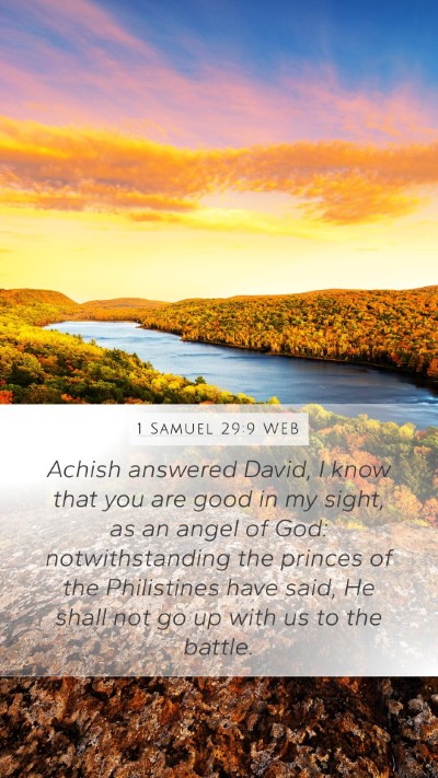 1 Samuel 29:9 WEB Bible Verse Image