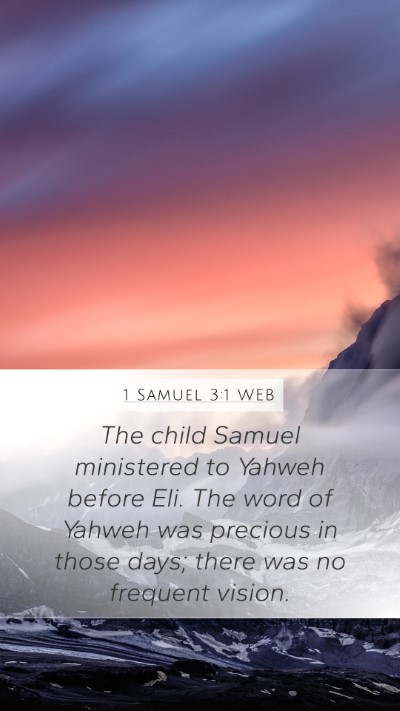 1 Samuel 3:1 WEB Bible Verse Image