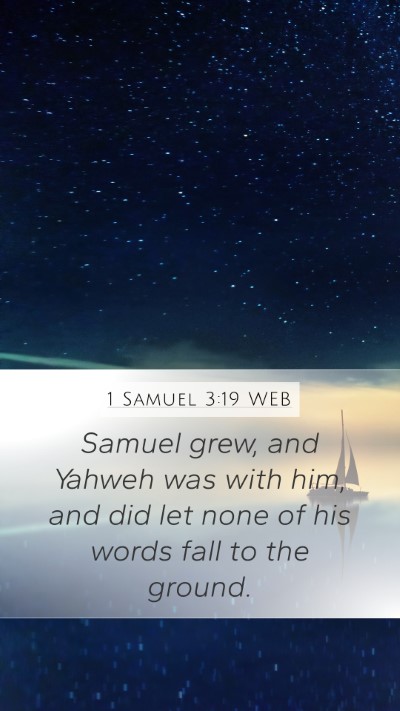 1 Samuel 3:19 WEB Bible Verse Image