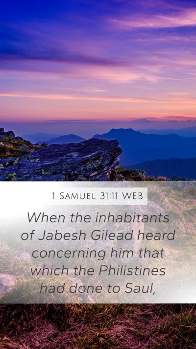 1 Samuel 31:11 WEB Bible Verse Image