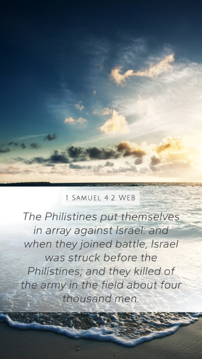 1 Samuel 4:2 WEB Bible Verse Image