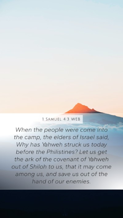 1 Samuel 4:3 WEB Bible Verse Image