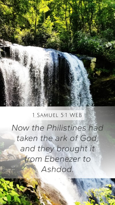 1 Samuel 5:1 WEB Bible Verse Image