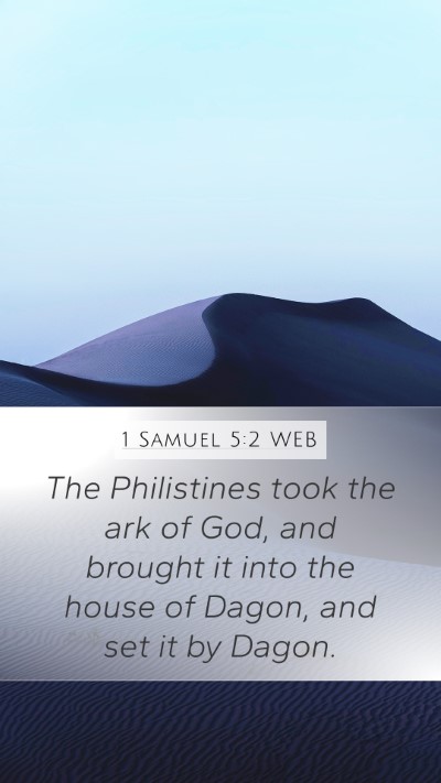 1 Samuel 5:2 WEB Bible Verse Image