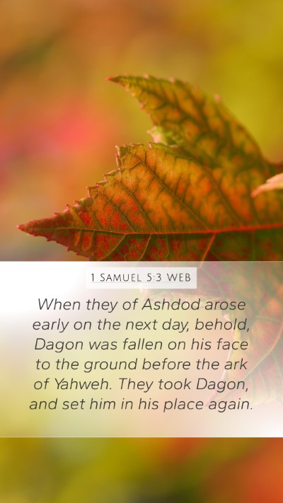 1 Samuel 5:3 WEB Bible Verse Image