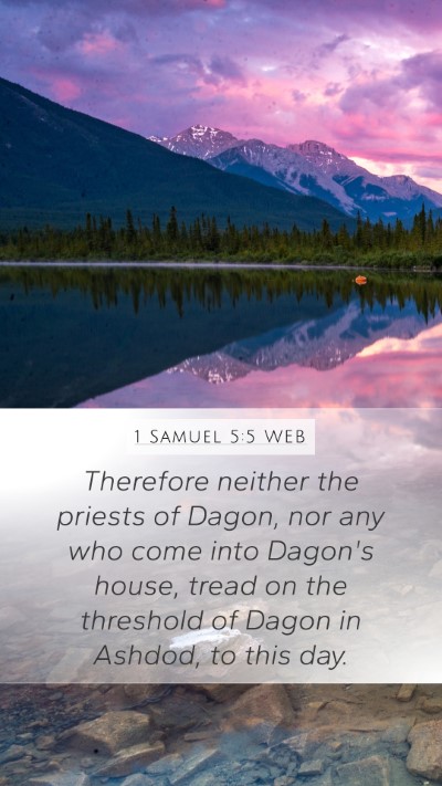 1 Samuel 5:5 WEB Bible Verse Image