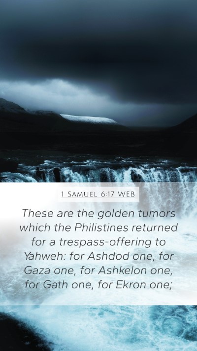 1 Samuel 6:17 WEB Bible Verse Image