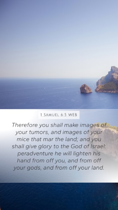 1 Samuel 6:5 WEB Bible Verse Image