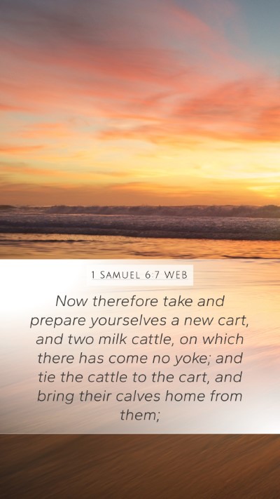 1 Samuel 6:7 WEB Bible Verse Image