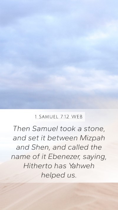 1 Samuel 7:12 WEB Bible Verse Image