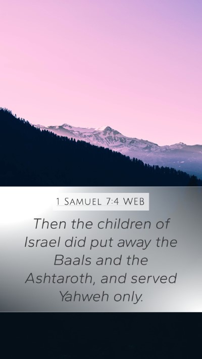 1 Samuel 7:4 WEB Bible Verse Image