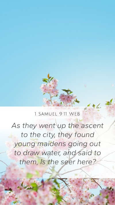 1 Samuel 9:11 WEB Bible Verse Image