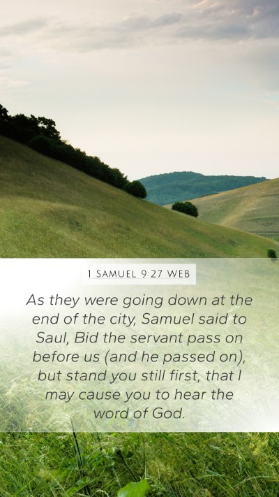 1 Samuel 9:27 WEB Bible Verse Image
