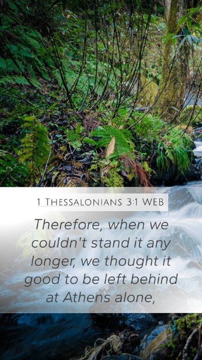 1 Thessalonians 3:1 WEB Bible Verse Image