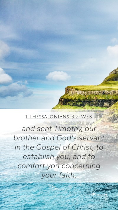 1 Thessalonians 3:2 WEB Bible Verse Image