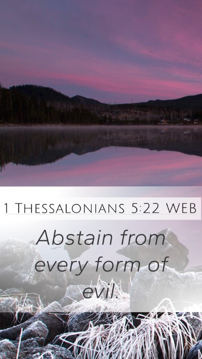 1 Thessalonians 5:22 WEB Bible Verse Image