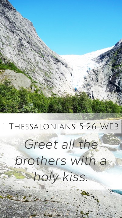 1 Thessalonians 5:26 WEB Bible Verse Image