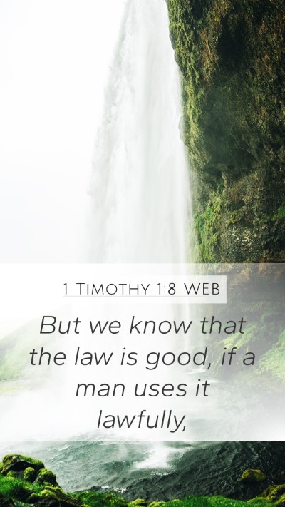 1 Timothy 1:8 WEB Bible Verse Image