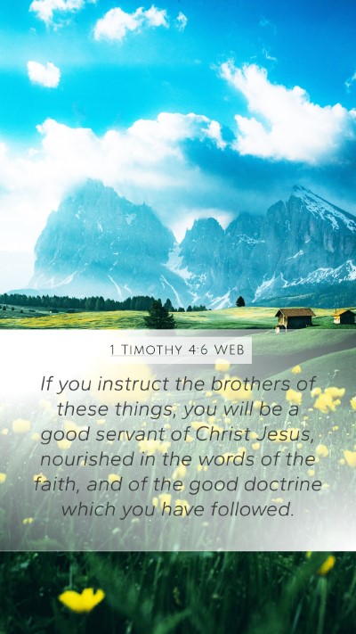 1 Timothy 4:6 WEB Bible Verse Image