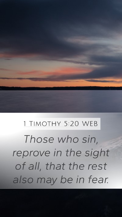 1 Timothy 5:20 WEB Bible Verse Image