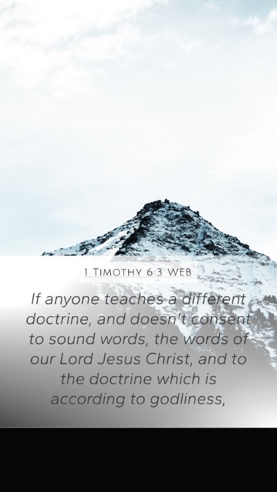 1 Timothy 6:3 WEB Bible Verse Image