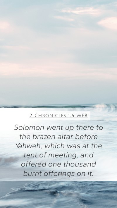 2 Chronicles 1:6 WEB Bible Verse Image